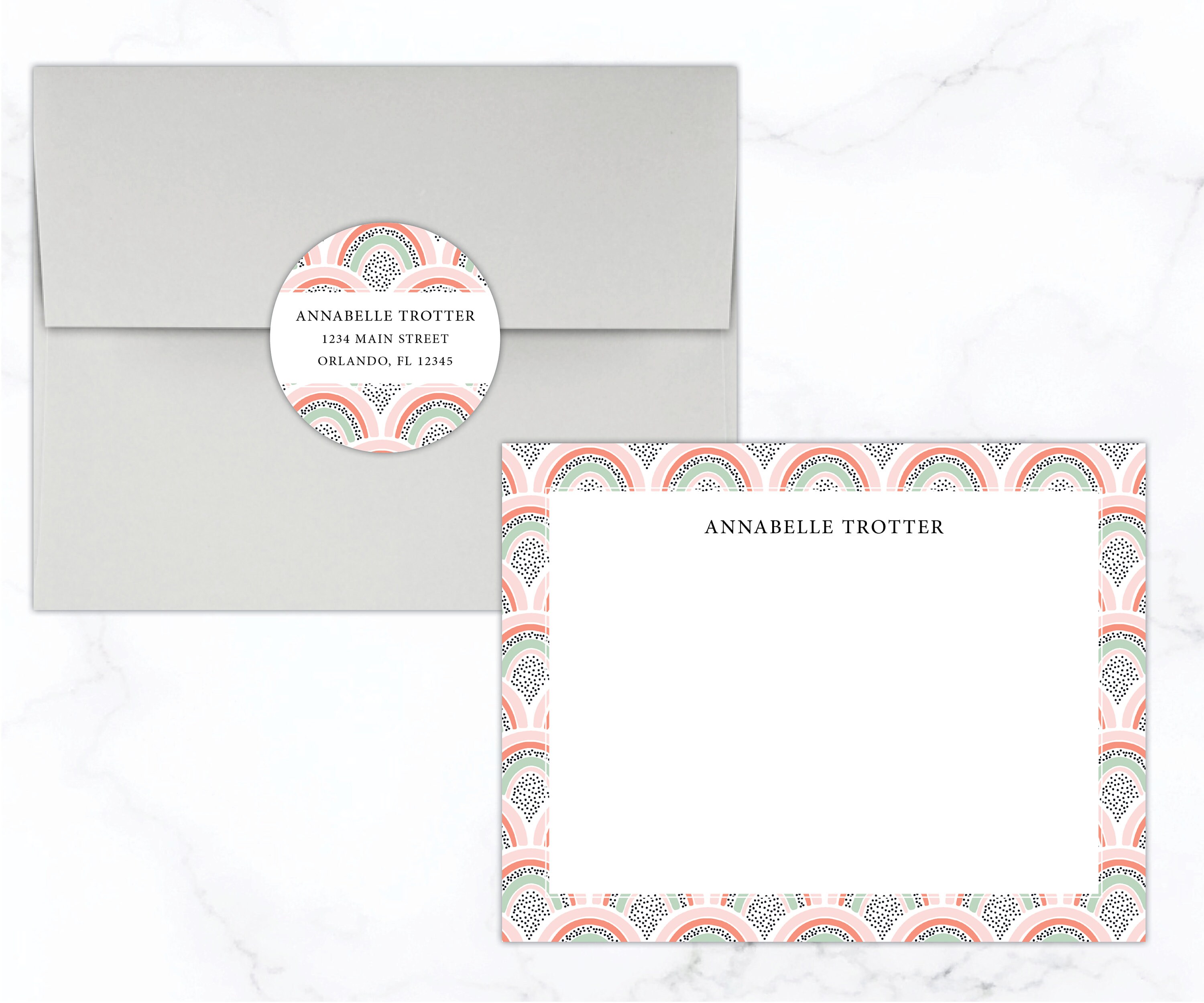 Art Deco Stationery Set Personalized Note Cards Women Etsy Italia