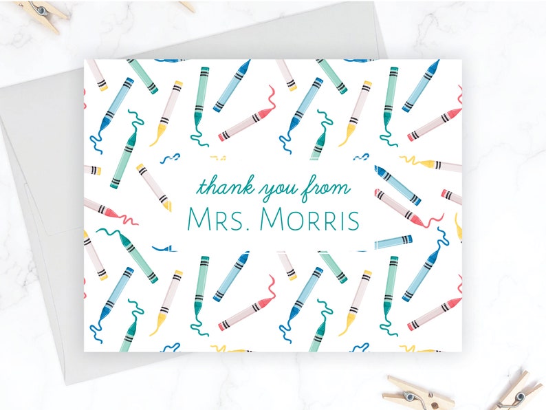 Personalized Teacher Note Cards | Stationery Set | Teacher Thank You Cards | Folding Note Cards bild 2
