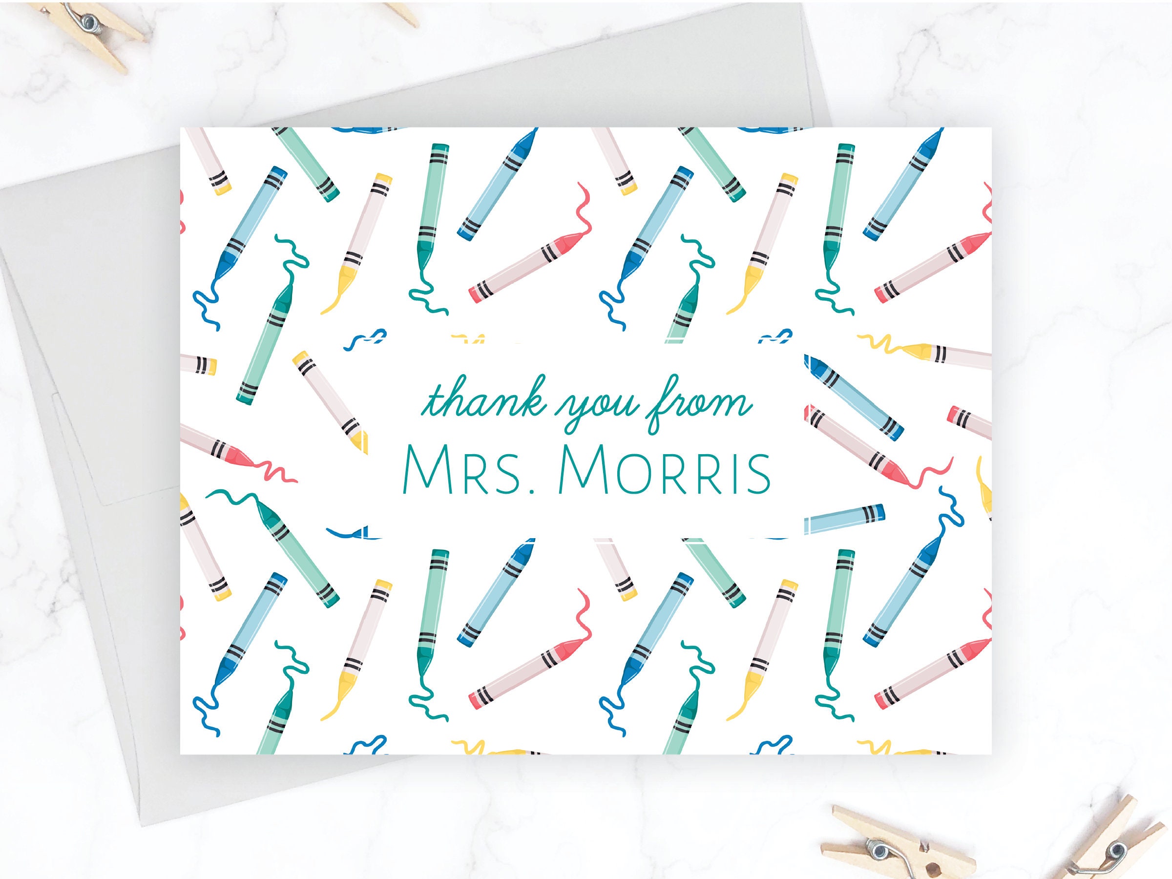 Personalized Teacher Note Cards | Teacher Stationery Set | Teacher Stationary | Teacher Thank You Card | Folding Note Card Note from Teacher