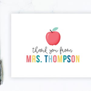 Personalized Teacher Note Cards | Teacher Stationery Set | Teacher Stationary | Teacher Thank You Cards Folding Note Card Note from Teacher image 8
