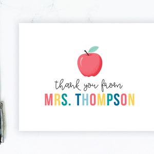 Personalized Teacher Note Cards | Teacher Stationery Set | Teacher Stationary | Teacher Thank You Cards Folding Note Card Note from Teacher