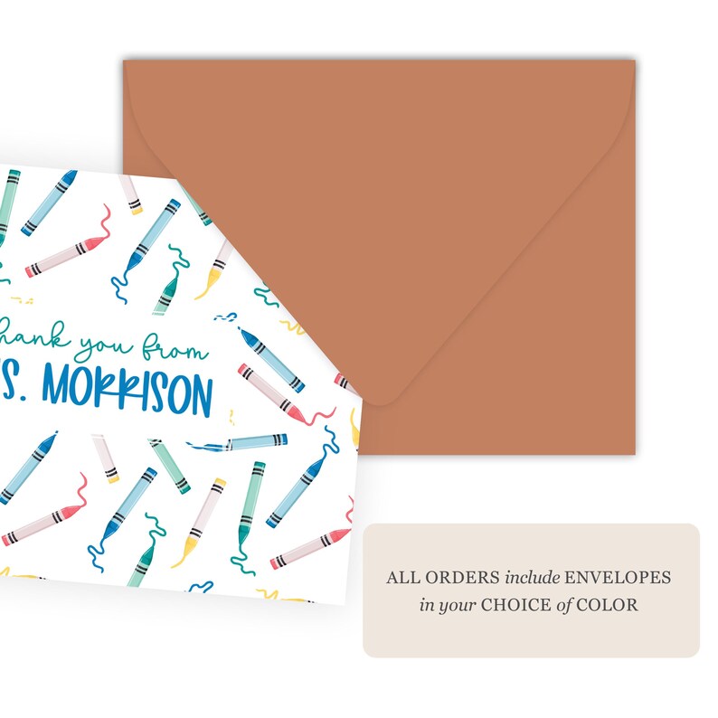 Personalized Teacher Note Cards | Stationery Set | Teacher Thank You Cards | Folding Note Cards bild 3