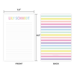 Girls Letter Writing Set | Rainbow Pastel Stripe Letter Writing Kit | Girls Stationery | Girls Gift Idea | Lined Stationary | Pen Pal Set zdjęcie 3