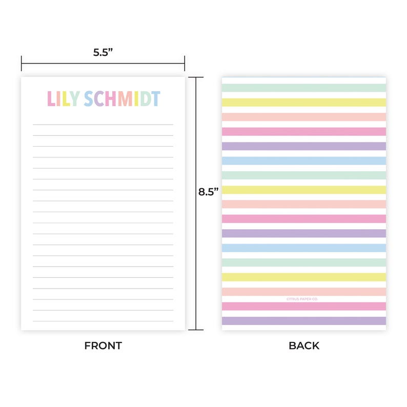 Girls Letter Writing Set | Rainbow Pastel Stripe Letter Writing Kit | Girls Stationery | Girls Gift Idea | Lined Stationary | Pen Pal Set zdjęcie 3