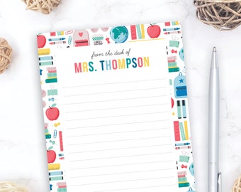 Teacher Notepad | Personalized Teacher Notepad | Teacher Appreciation Gift Idea | Teacher Stationary | Teacher Stationery Gift Set Note from