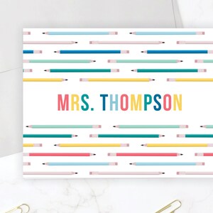 Personalized Teacher Note Cards | Teacher Stationery Set | Teacher Stationary | Teacher Thank You Card | Folding Note Card Note from Teacher