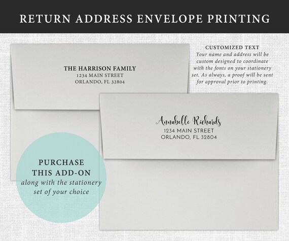 envelope name printing