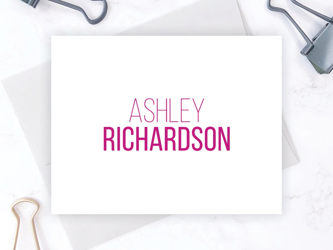 Women Professional Stationery Set Personalized Folding Note Cards for ...