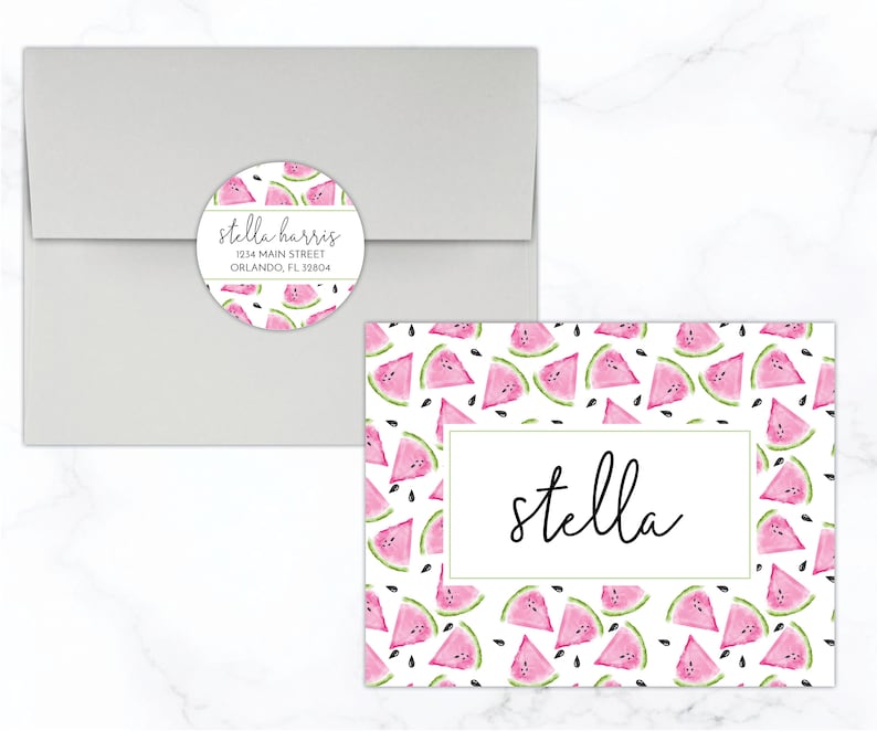 Printable Watermelon Stationary