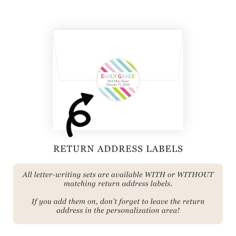 Kids Letter Writing Set | Girls Lined Stationery Paper Rainbow Stripe | Camp Letter Lined Stationary | Colorful Lined Pen Pal for Kids image 5
