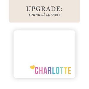 Bright and Colorful Kids Stationery Set | Kids Stationary Set for Girls | Rainbow Personalized Flat Note Cards | Thank You Cards Charlotte imagem 6