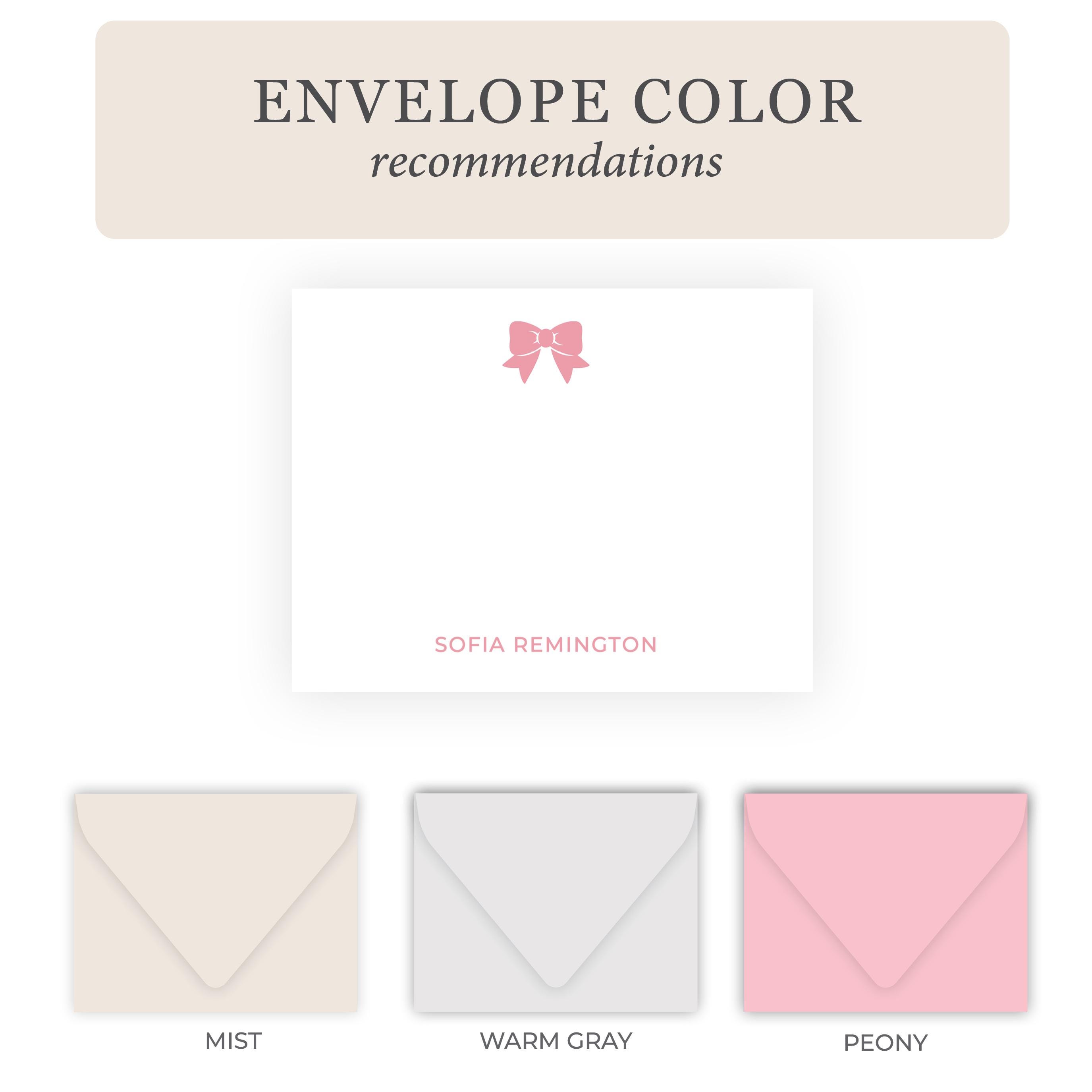 Personalized Pink Bow Stationery Set | Baby Girl Stationary Thank You ...