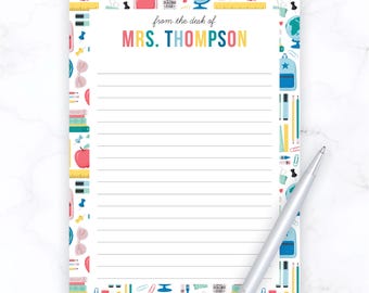 Teacher Notepad | Personalized Teacher Notepad | Teacher Appreciation Gift Idea | Teacher Stationary | Teacher Stationery Gift Set Note from