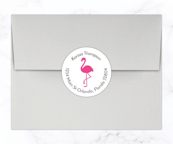  Round Address Labels Return Address Labels White Custom Address  Labels, Personalized Labels Return Mailing Stickers Envelope Labels (1  Round) : Office Products