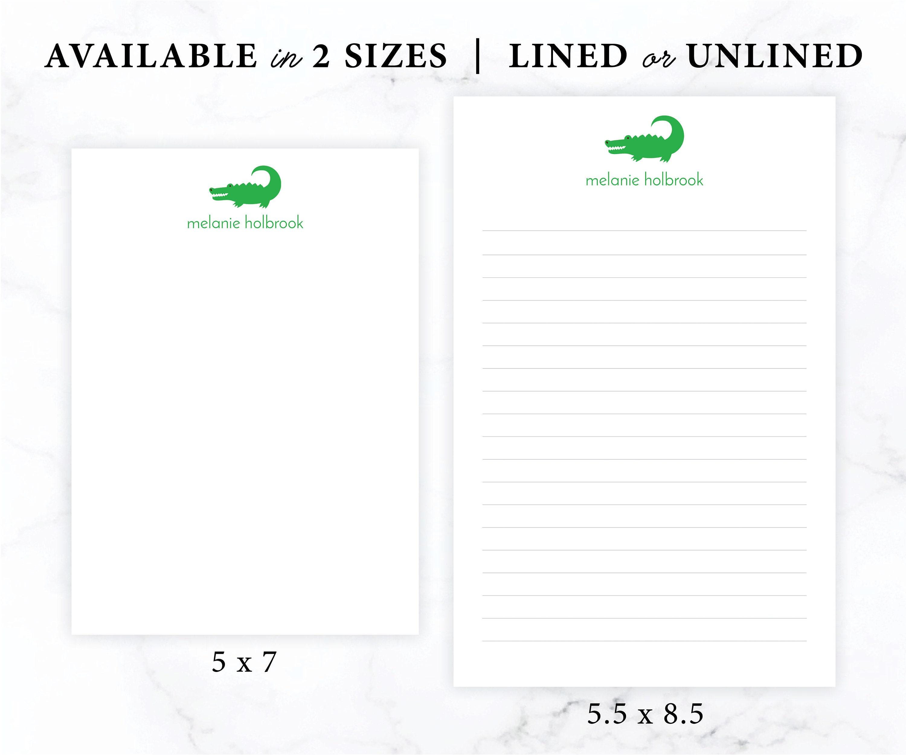 Personalized Notepad | 5x7 Notepad Gator | 5.5x8.5 Alligator Florida ...