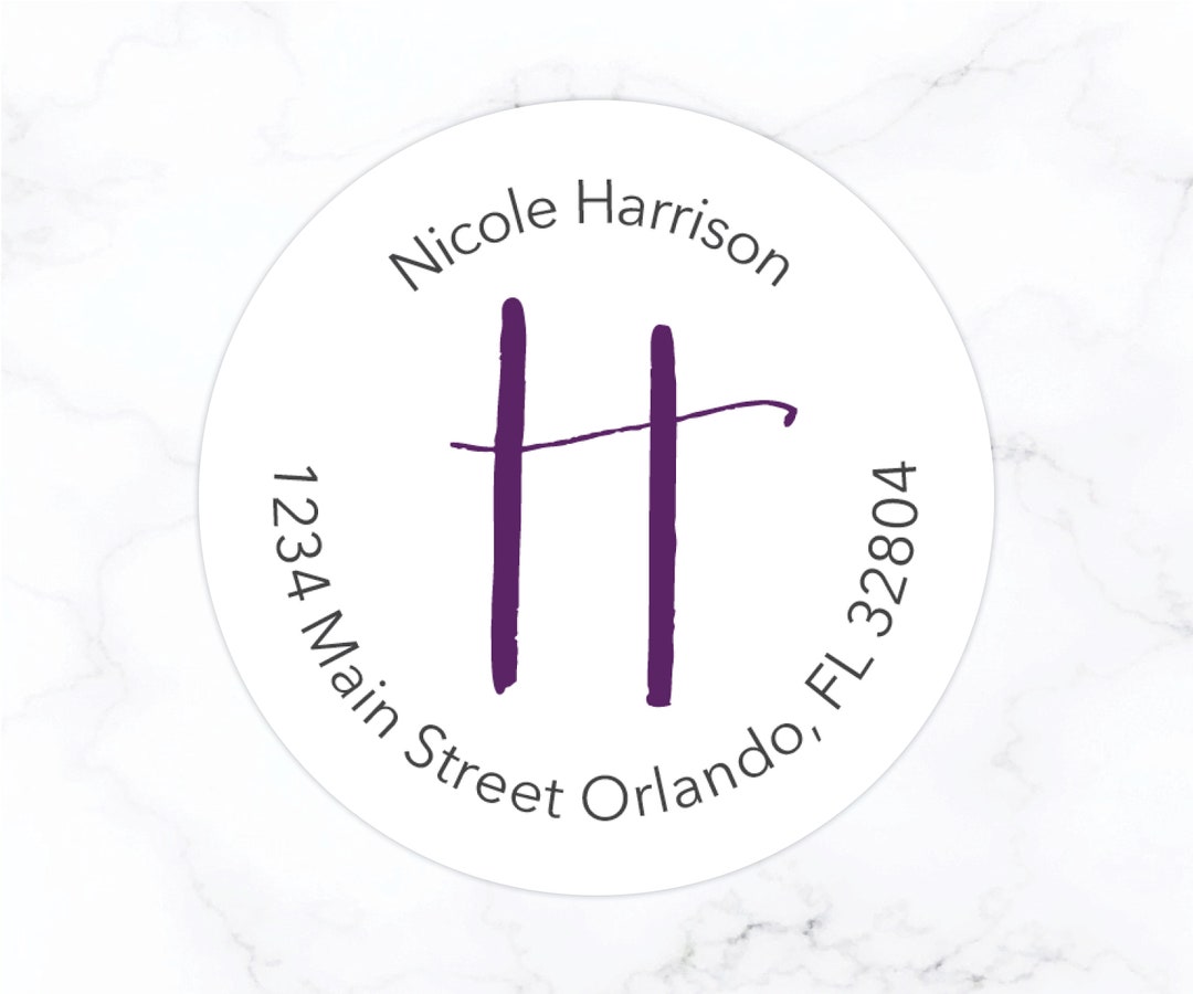 Round Return Address Labels Round Address Labels Etsy