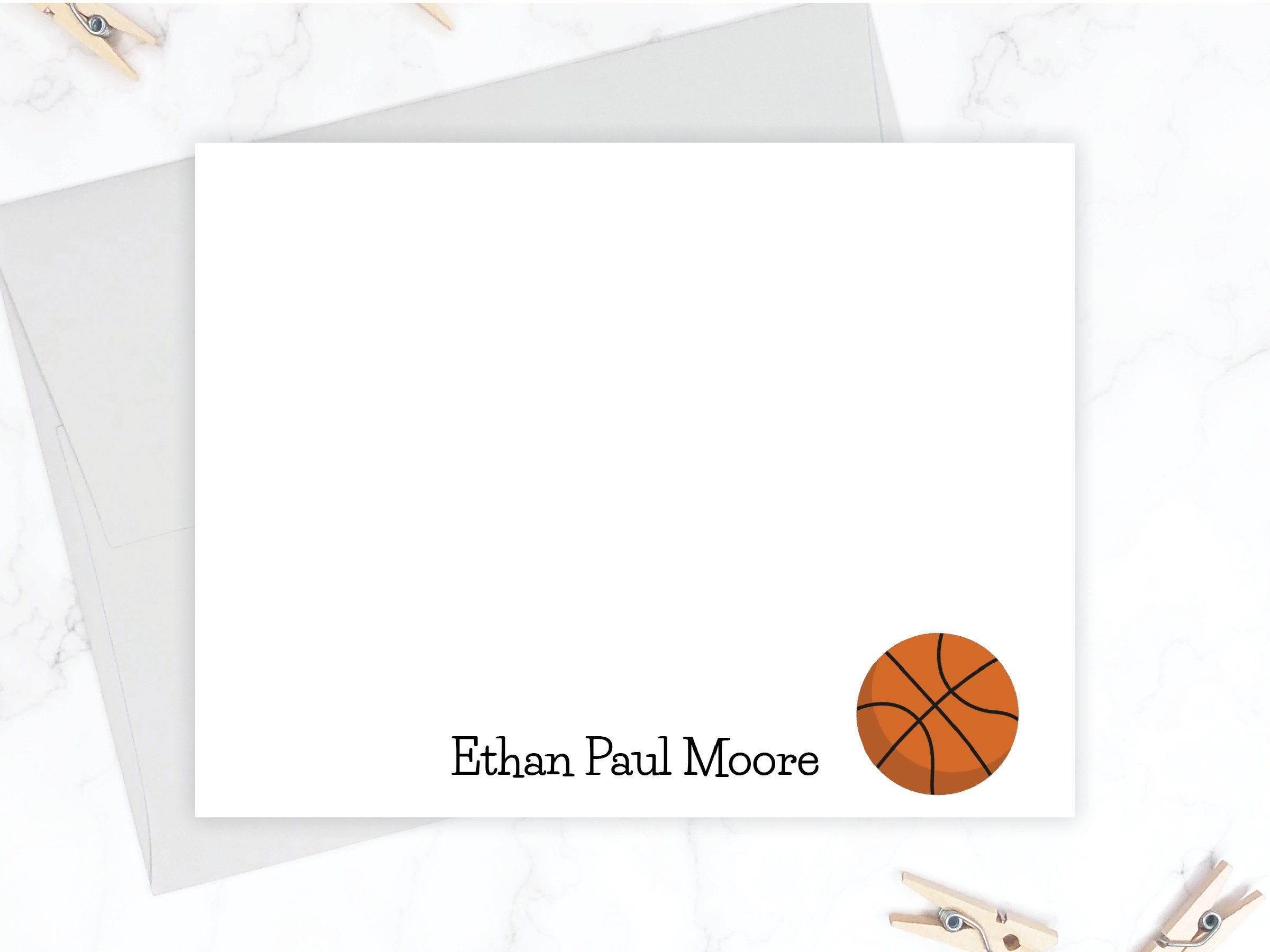 Basketball Stationery Set Basketball Stationary Set | Etsy