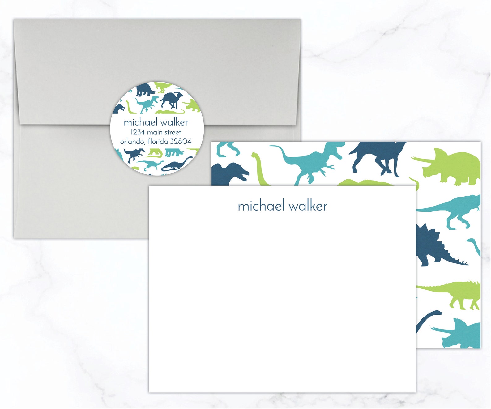 Dinosaur Stationery Set Dinosaur Stationary Set Etsy