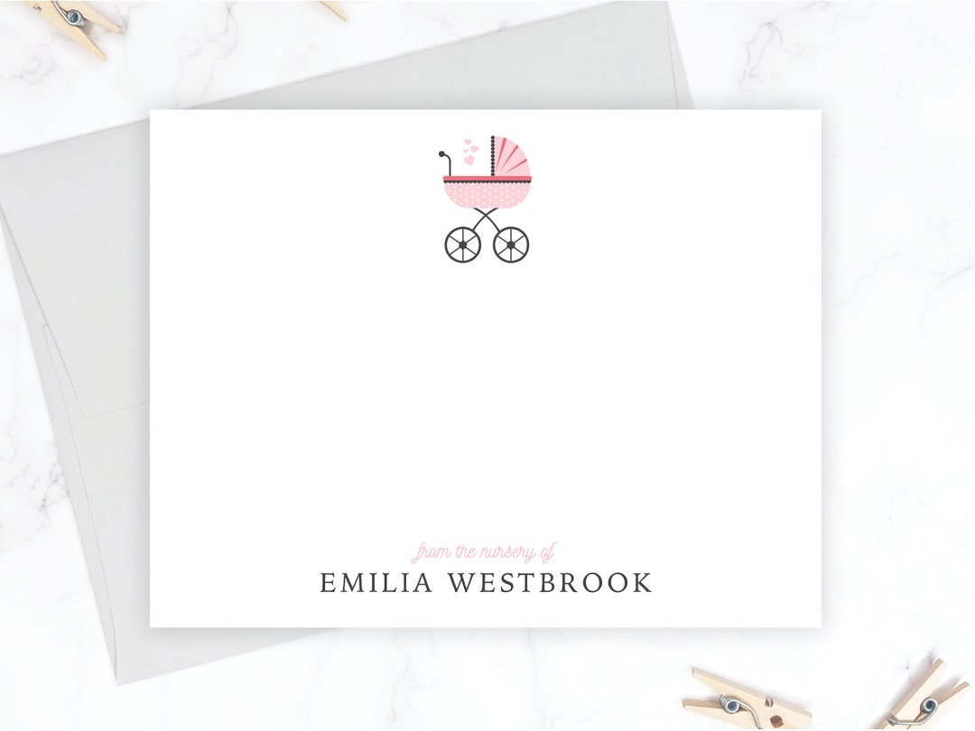 Baby Girl Stationery Set Baby Girl Stationary Set Baby Etsy