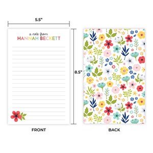 Kids Letter Writing Set | Girls Lined Stationery Paper Floral Print | Camp Letter Lined Stationary | Colorful Lined Pen Pal Set for Kids imagem 4