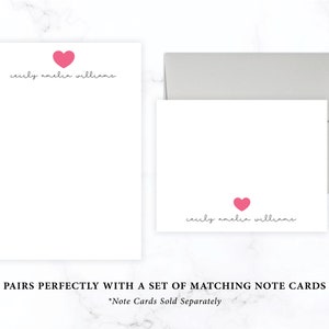 Personalized Notepad | 5x7 Notepad Hot Pink Heart | 5.5x8.5 Notepad ...