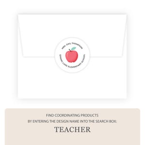 Personalized Teacher Note Cards | Teacher Stationery Set | Teacher Stationary | Teacher Thank You Cards Folding Note Card Note from Teacher image 7