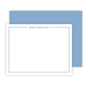 Men's Stationery Set | Mens Stationary Set | Personalized Men's Flat Note Cards for Boys | Graduate Graduation Business Thank You Cards image 2