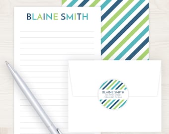 Kids Letter Writing Set | Boys Letter Writing Kit | Stationery Set for Boys | Stationary for Kids | Lined Paper With Envelopes Pen Pal Camp