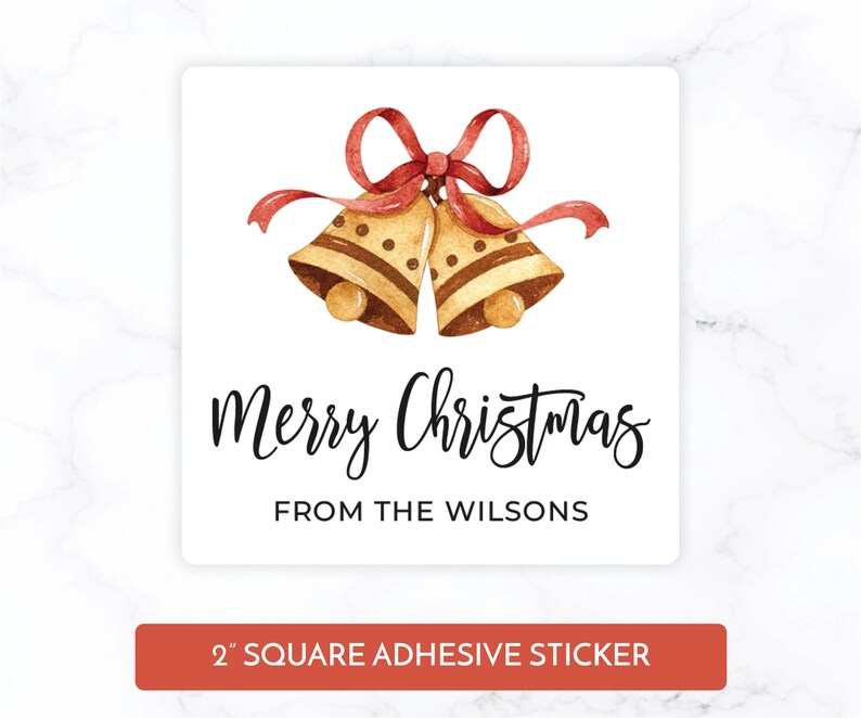 Personalized Christmas Gift Labels Square Holiday Gift Etsy