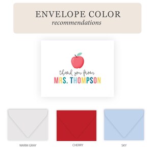 Personalized Teacher Note Cards | Teacher Stationery Set | Teacher Stationary | Teacher Thank You Cards Folding Note Card Note from Teacher image 4