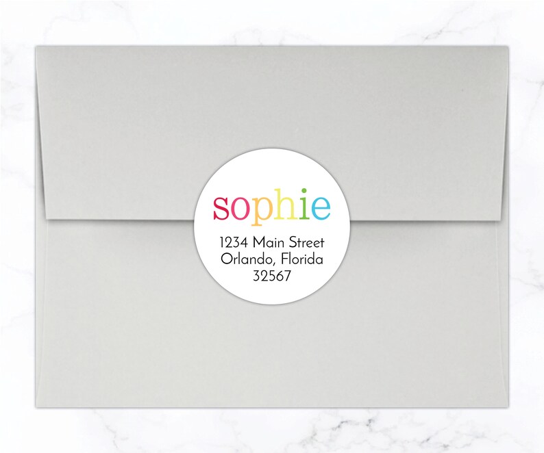 Kids Stationary Set for Girls Rainbow Personalized Flat Note Cards Bright and Colorful Kids Stationery Set Thank You Cards Notes 190