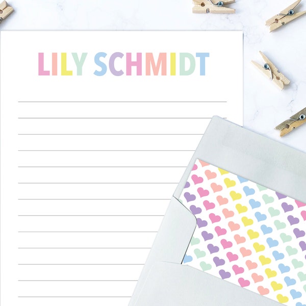 Lined Stationery - Etsy