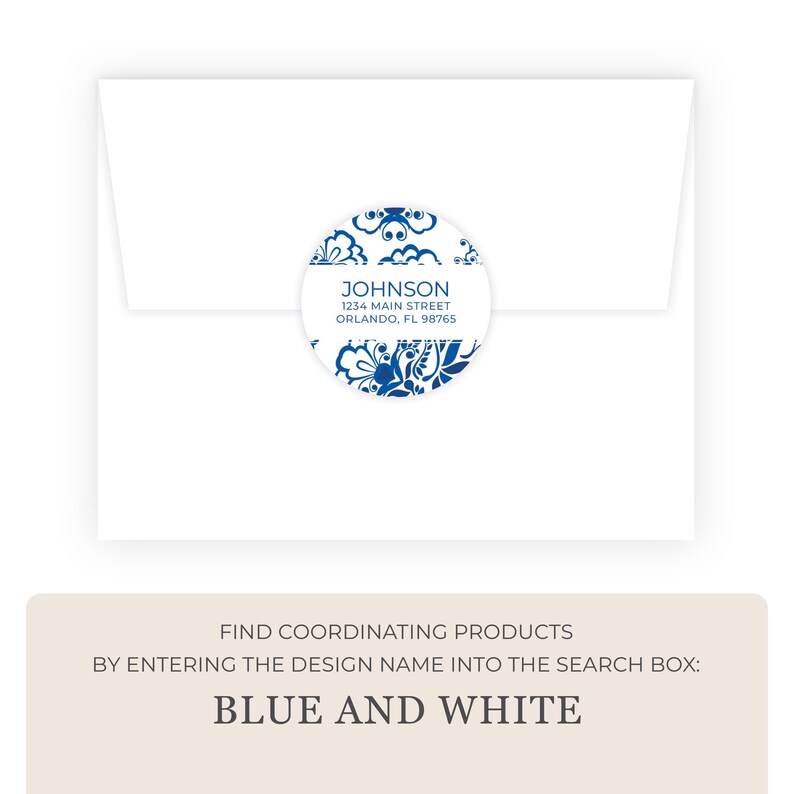 Blue and White Floral Stationery Set | Personalized Women's Stationary ...