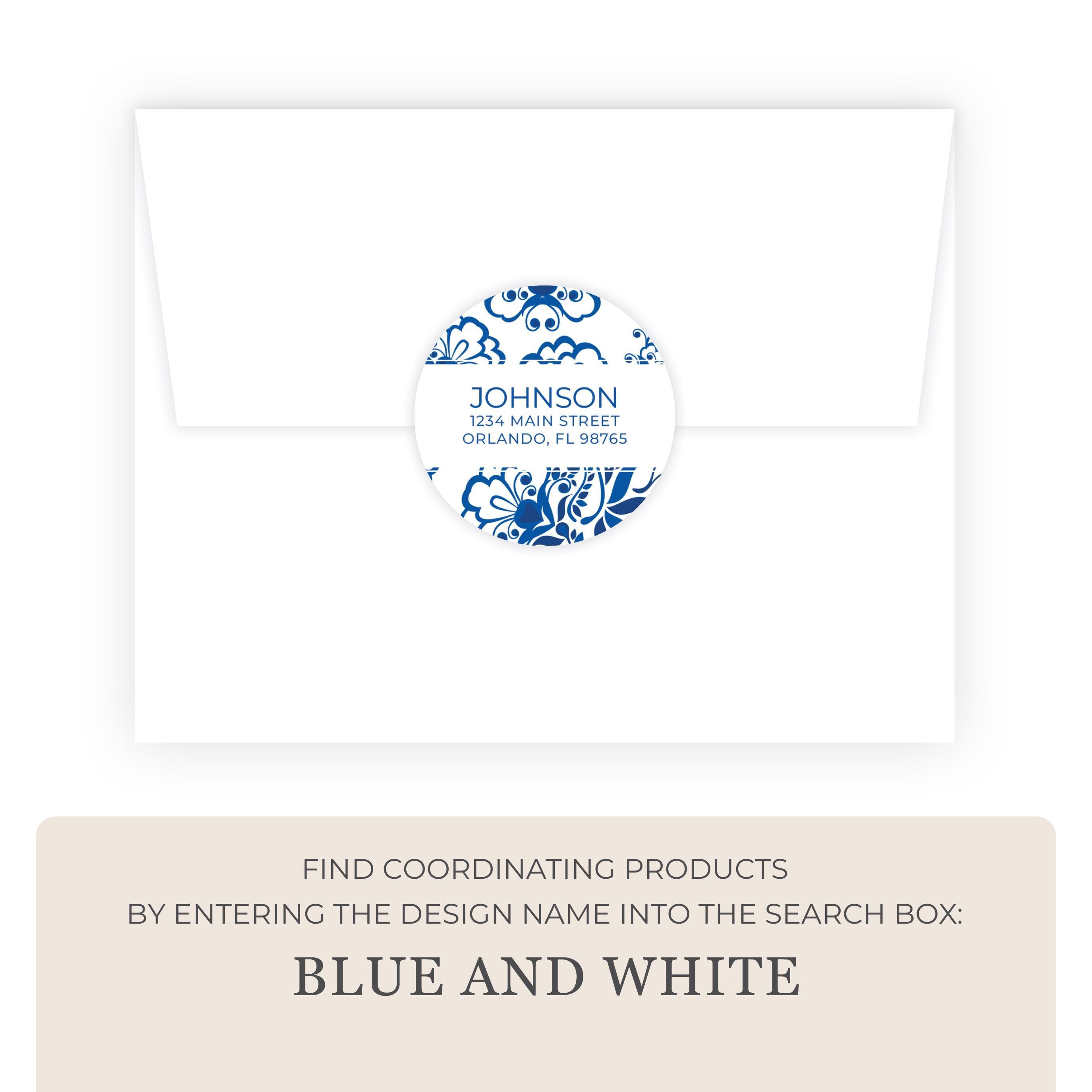 Blue and White Floral Stationery Set | Personalized Women's Stationary ...