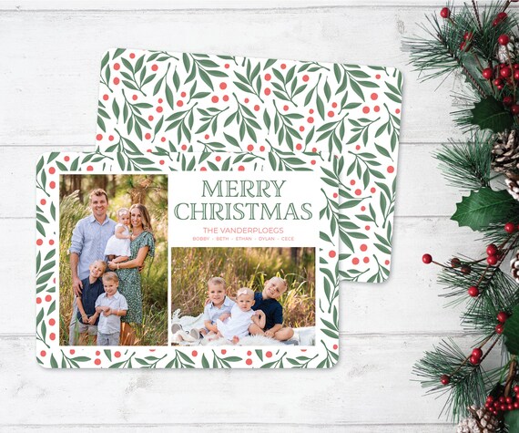 Personalized christmas 5x7 photo cards Clearance