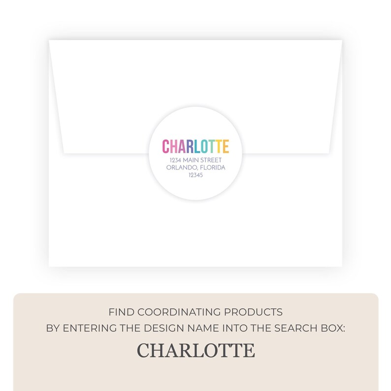 Bright and Colorful Kids Stationery Set | Kids Stationary Set for Girls | Rainbow Personalized Flat Note Cards | Thank You Cards Charlotte image 6