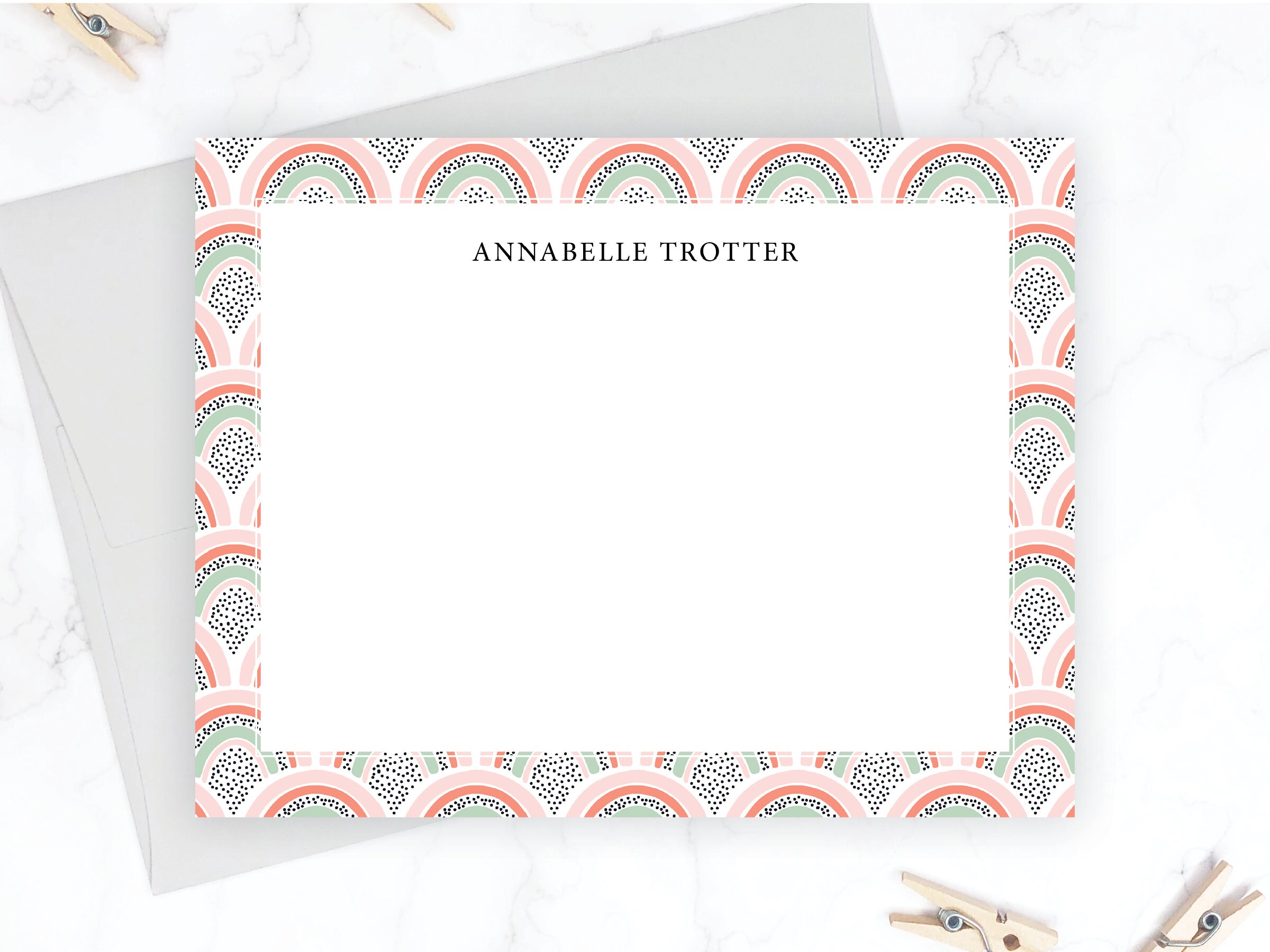 Art Deco Stationery Set Personalized Note Cards Women Etsy