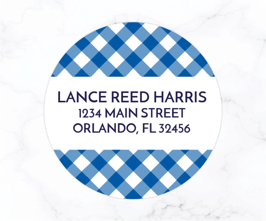 Return Address Label Stickers 2 Inch Circle Address Labels Etsy