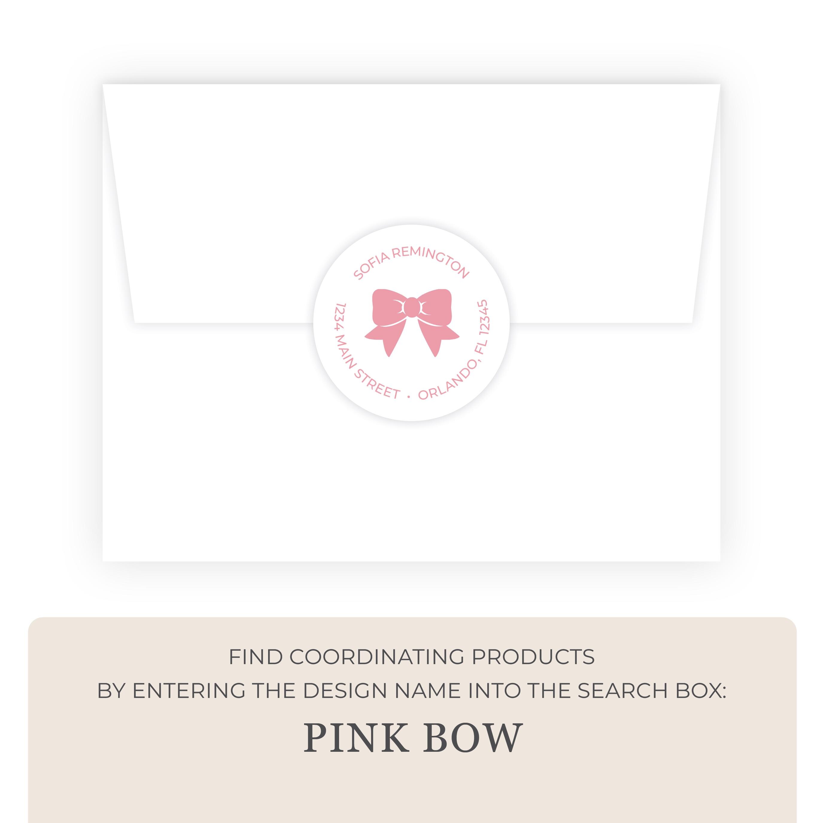 Personalized Pink Bow Stationery Set | Baby Girl Stationary Thank You ...