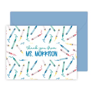 Personalized Teacher Note Cards | Stationery Set | Teacher Thank You Cards | Folding Note Cards bild 1