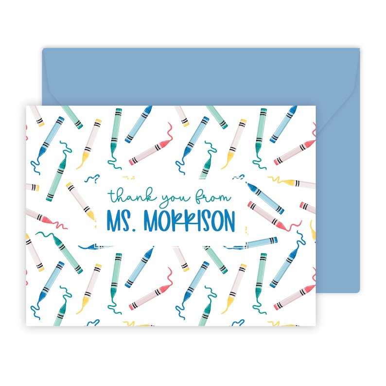 Personalized Teacher Note Cards | Stationery Set | Teacher Thank You Cards | Folding Note Cards bild 1