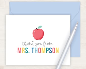 Personalized Teacher Note Cards | Teacher Stationery Set | Teacher Stationary | Teacher Thank You Cards Folding Note Card Note from Teacher