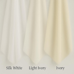 Tulle by the Yard Bridal Illusion Tulle Sheer Fabric for Wedding Veils 54 inch wide 72 inch wide 108 inch wide Silk White Light Ivory Colors