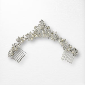 Bridal Hair Accessories Pearl Headband Wedding Hair Comb Crystal Hair Vine Headpiece Art Deco Halo Crown Wedding Headpiece Boho Tiara, NIXON HAIR CROWN by Camilla Christine Bridal Accessories and Wedding Jewelry