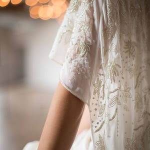 Wedding Cape Veil Floral Bridal Cover up Embellished Wedding Dress Capelet Lace Embroidered High Low Cape Top Bohemian Shawl Cloak, IVANA CAPE by Camilla Christine Bridal Accessories Wedding Jewelry Bridal Style Inspiration Trends for Bride