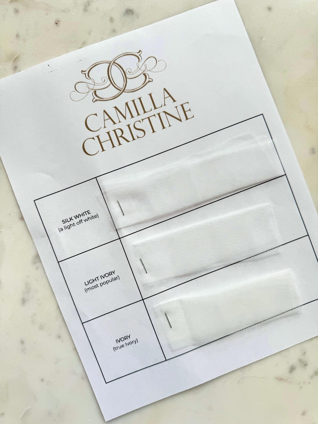 Bridal Illusion Tulle Color Card for Veils Sheer Tulle Fabric Swatches ...