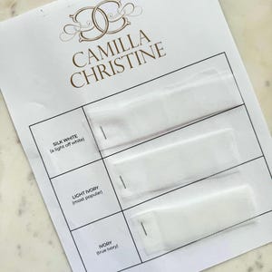Bridal Illusion Tulle Color Card for Veils Sheer Tulle Fabric Swatches Ivory Tulle Silk White Tulle Light Ivory Tulle Fabric Color Chart