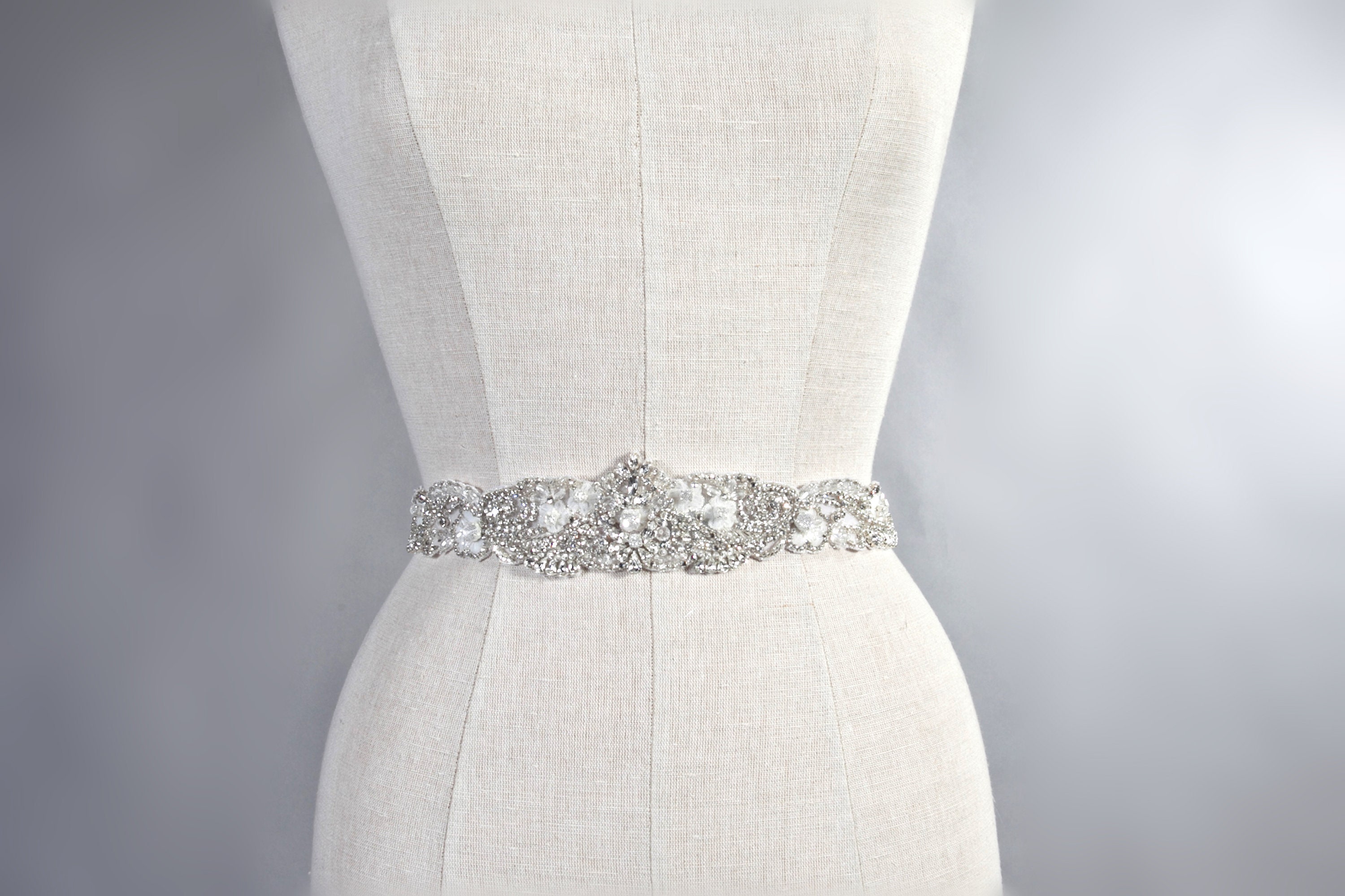 Cara, beautiful sash adjustable belt with rhinestone buckle gold-square-rhinestone-buckle-  main image 4