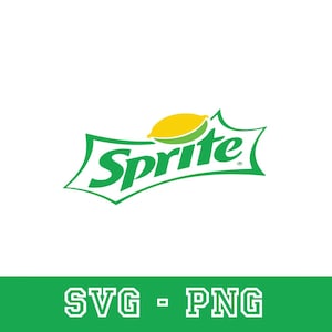 Peut inclure: Le logo Sprite avec le mot Sprite en lettres vertes et un graphique jaune citron-lime au-dessus de la lettre i, sur fond blanc avec le texte SVG - PNG en lettres blanches sur une barre rectangulaire verte en bas.