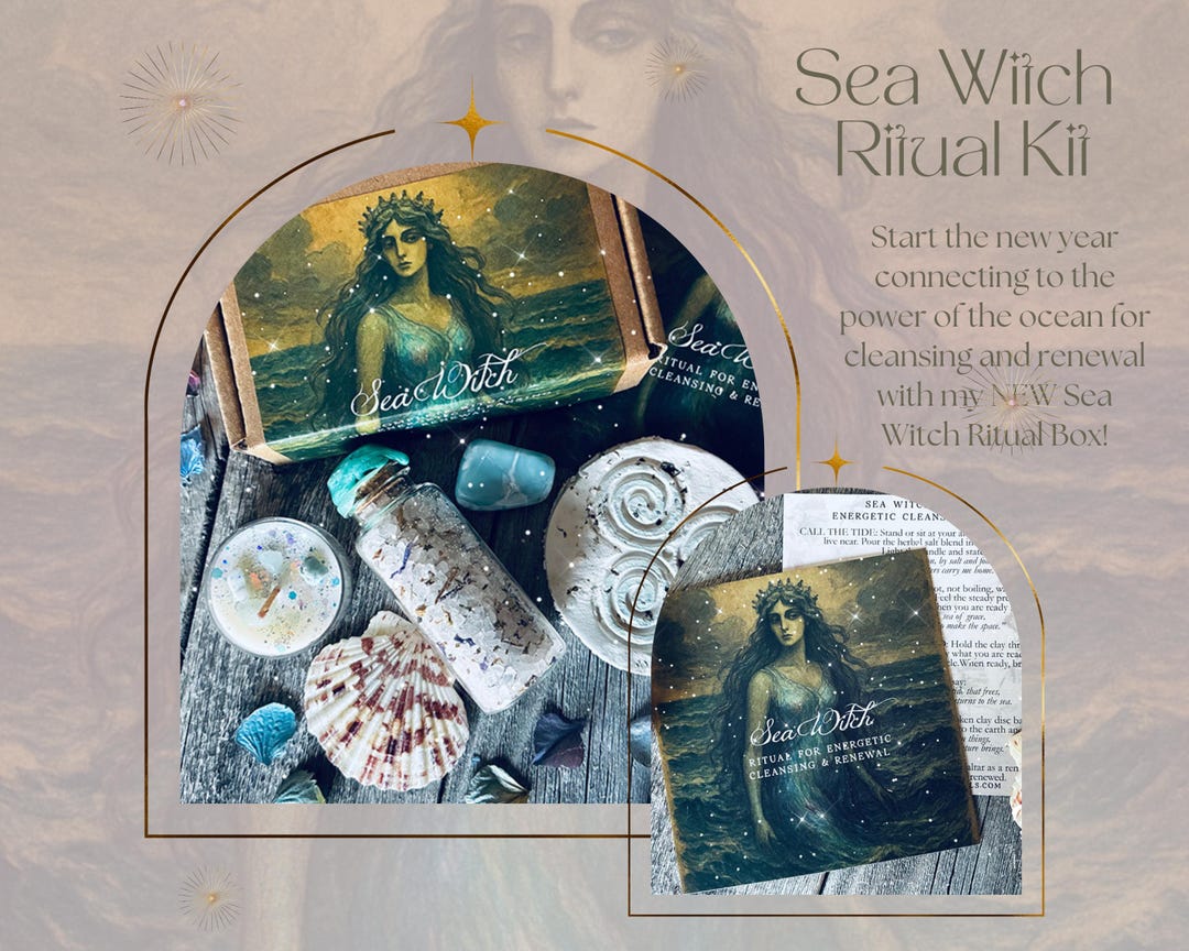 SEA WITCH Ritual Kit, for Energetic Cleansing & Renewal, Handmade Clay ...